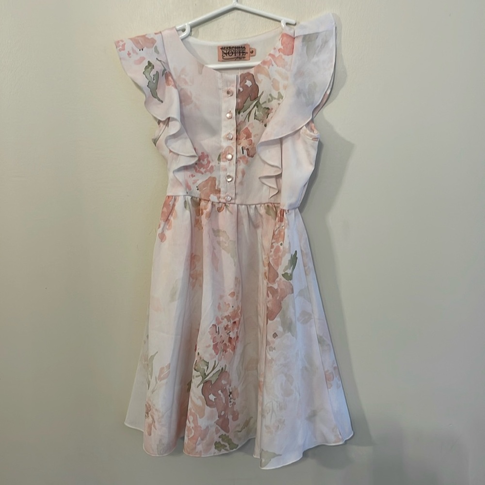 Marchesa Kids' Floral Crêpe de Chine Dress size 6 NEW with tags missing belt